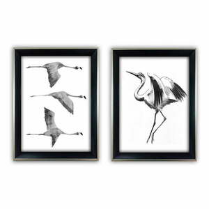Obrazy zestaw 2 szt. 35x45 cm Crane – Wallity obraz