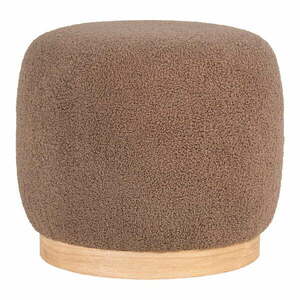 Brązowy puf z materiału bouclé Belfort – House Nordic obraz