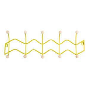 Żółty metalowy wieszak ścienny 61 cm Zig Zag – PT LIVING obraz