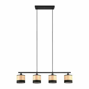 Czarno-naturalna lampa wisząca Bolzano – Trio obraz