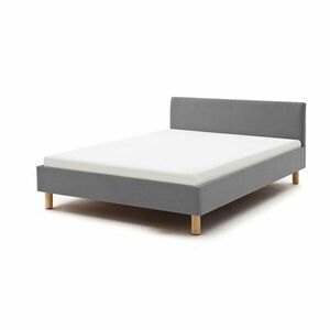 Jasnoszare tapicerowane łóżko 120x200 cm Lena – Meise Möbel obraz