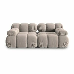 Jasnobrązowa aksamitna sofa modułowa 188 cm Bellis – Micadoni obraz