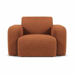 Brązowy fotel z materiału bouclé Molino – Micadoni Home obraz