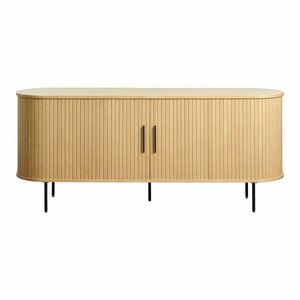 Niska komoda w dekorze dębu z drzwiami przesuwnymi 76x180 cm Nola – Unique Furniture obraz