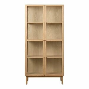Witryna z litego drewna dębowego 190x90 cm Elba – Unique Furniture obraz