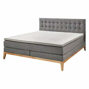 Szare łóżko boxspring 180x200 cm Westwood – Rojaplast obraz