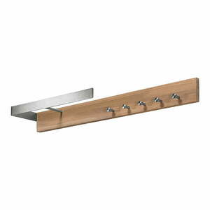 Metalowy wieszak ścienny w kolorze naturalno-srebrnym Noa – Spinder Design obraz