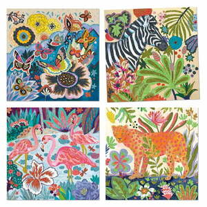 Zestaw artystyczny do zabawy z piaskiem Djeco Tropical Animals obraz
