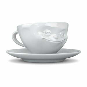 Biała porcelanowa uśmiechnięta filiżanka 58products, 200 ml obraz