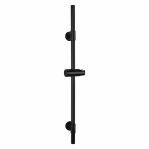 Czarny drążek prysznicowy na słuchawkę ze stali nierdzewnej 66 cm Basic – Wenko obraz