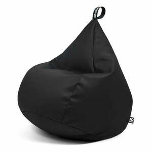 Czarny worek do siedzenia z imitacji skóry Drop XL – So Soft? obraz