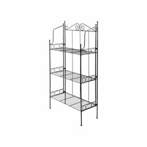 3-piętrowy czarny metalowy regał Esschert Design obraz