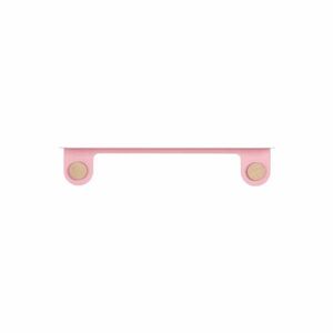 Różowa półka ze stali z detalem z drewna dębowego z 2 haczykami Gazzda Hook, dł. 70 cm obraz