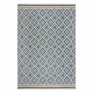 Żółto-niebieski dywan odpowiedni na zewnątrz 160x230 cm Zia Trellis – Flair Rugs obraz