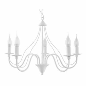 Biały żyrandol Nice Lamps Floriano 5 obraz