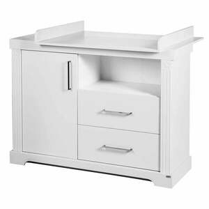 Biała niska komoda dziecięca z przewijakiem 120x98 cm Maxi – Roba obraz