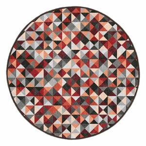 Czerwono-szary okrągły dywan odpowiedni do prania ø 120 cm Ignite – Mila Home obraz