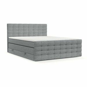 Szare łóżko boxspring ze schowkiem 160x200 cm Blend – Maison de Rêve obraz