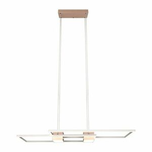 Biało-brązowa lampa wisząca LED ze zdalnym sterowaniem i ściemniaczem Albany – Trio obraz
