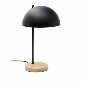 Czarno-naturalna lampa stołowa z metalowym kloszem (wysokość 48, 5 cm) Catlar – Kave Home obraz