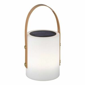 Biało-brązowa lampa stołowa LED (wysokość 34 cm) Bari – Fischer & Honsel obraz