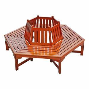 Brązowa drewniana ławka ogrodowa Ontario – Garden Pleasure obraz
