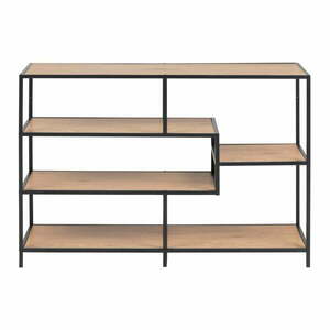 Czarno-naturalny regał w dekorze dębu 114x78 cm Seaford – Actona obraz