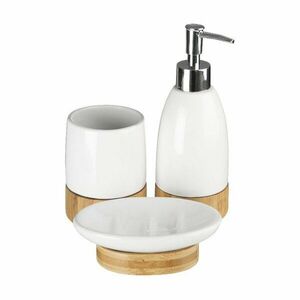 Biały kamienny zestaw akcesoriów łazienkowych Earth – Premier Housewares obraz