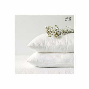 Lniana poszewka na poduszkę 80x80 cm White – Linen Tales obraz