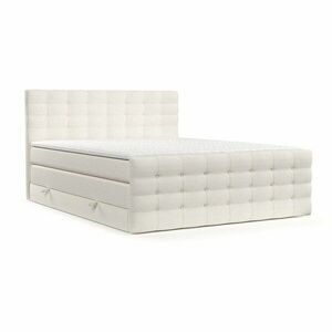 Kremowe łóżko boxspring ze schowkiem 160x200 cm Blend – Maison de Rêve obraz
