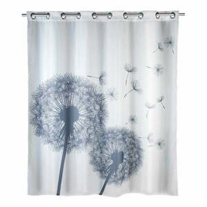 Biała zasłona prysznicowa z warstwą przeciw pleśni Wenko Dandelions, 180x200 cm obraz