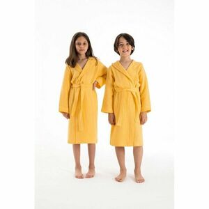 Żółty szlafrok dziecięcy muślinowy w rozmiarze 5-6 lat Muslin – Foutastic obraz