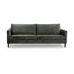 Zielonoszara sofa z aksamitnym obiciem Scandic Adagio, szer. 220 cm obraz