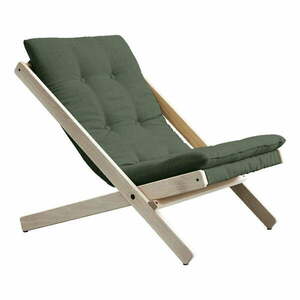 Fotel rozkładany Karup Design Boogie Raw/Olive Green obraz