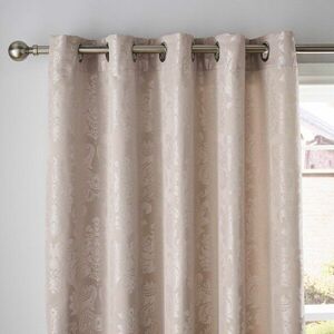 Beżowe adamaszkowe zasłony zestaw 2 szt. 229x229 cm Damask Jacquard – Catherine Lansfield obraz