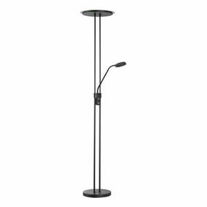 Czarna lampa stojąca LED ze ściemniaczem i szklanym kloszem (wysokość 182 cm) Driva – Fischer & Honsel obraz