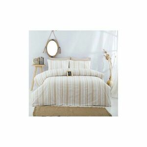 Beżowa bawełniana pościel dwuosobowa 200x220 cm – Mila Home obraz
