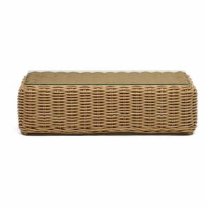 Stolik ogrodowy ze sztucznego rattanu 62x112 cm Portlligat – Kave Home obraz