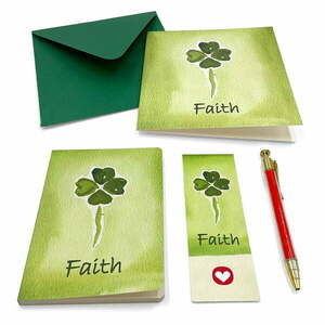 Zestaw podarunkowy z kartką Four-Leaf Clover – Kartos obraz
