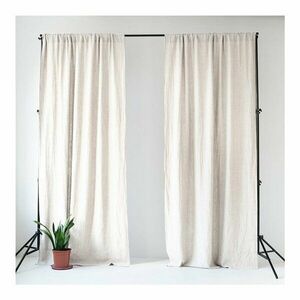 Biała zasłona 140x170 cm Night Time – Linen Tales obraz