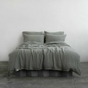 Lniana pościel dwuosobowa w kolorze khaki 200x220 cm – Linen Tales obraz
