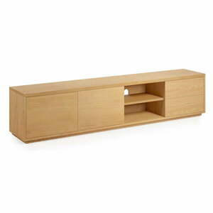 Szafka pod TV w dekorze dębu w naturalnym kolorze 200x44 cm Abilen − Kave Home obraz