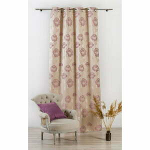 Beżowa zasłona 140x245 cm Izolde – Mendola Fabrics obraz