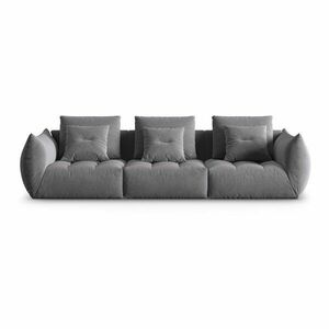 Ciemnoszara aksamitna sofa 332 cm Bloom – Micadoni obraz
