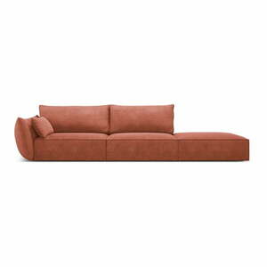 Czerwony szezlong (lewostronny) Vanda – Mazzini Sofas obraz