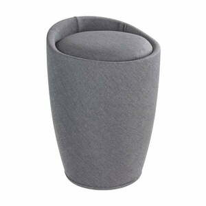 Szary kosz na pranie i taboret w jednym Wenko Linen Look, 20 l obraz