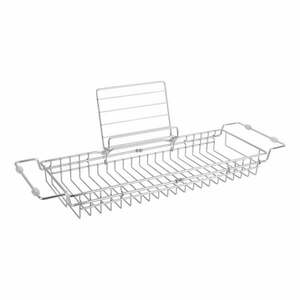 Metalowa regulowana półka na wannę w kolorze srebra PT LIVING Tub, 61-86 cm obraz