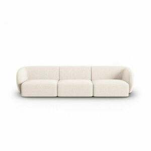 Beżowa sofa z tkaniny szenilowej 266 cm Paolo – Milo Casa obraz