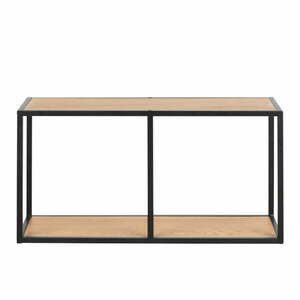 Czarno-naturalna wielopoziomowa półka w dekorze dębu 73 cm Seaford – Actona obraz