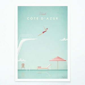Plakat Travelposter Côte d'Azur, 30 x 40 cm obraz